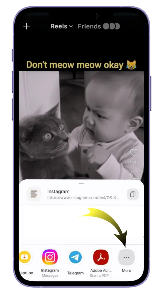 Click on Share > More