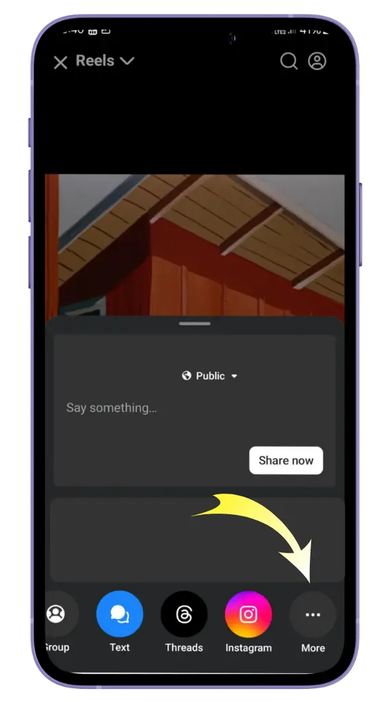 Click on Share > More