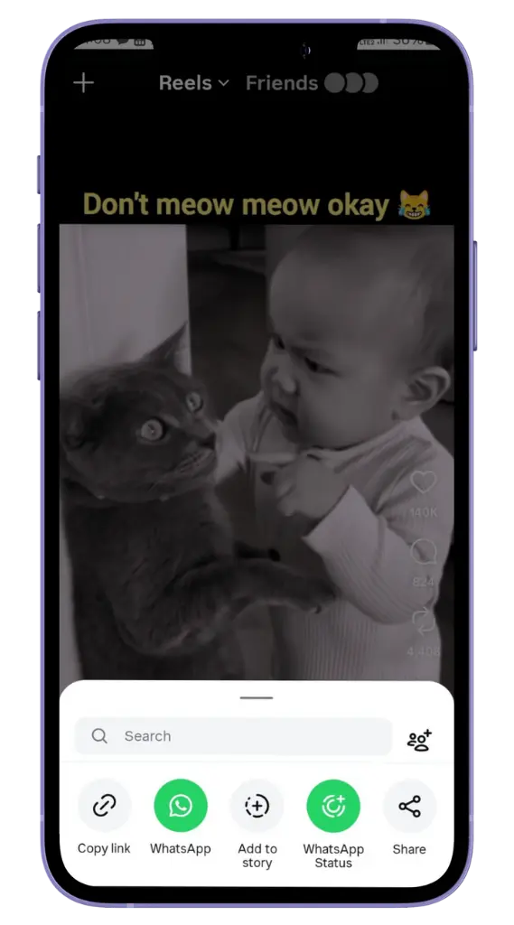 Select Video/Reel/Story