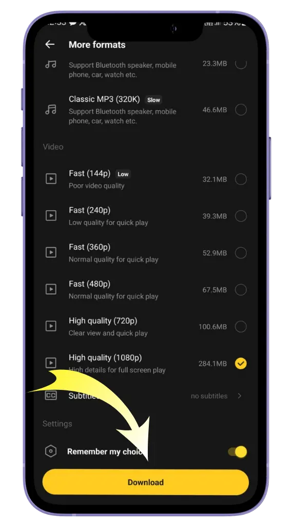 Tap Download to Start